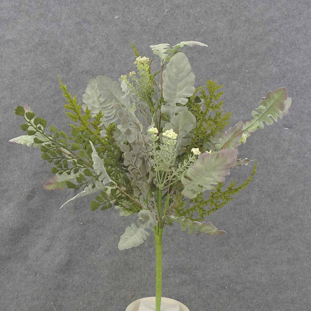 FOLAGE & FERN BUSH 21" FLOCKED