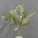 21" FOLAGE & FERN BUSH FLOCKED