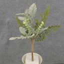 FOLIAGE & FERN BUNDLE 12" FLOCKED