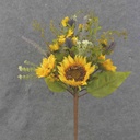 SUNFLOWER & MIXED FOLIAGE BUSH 19" YELLOW