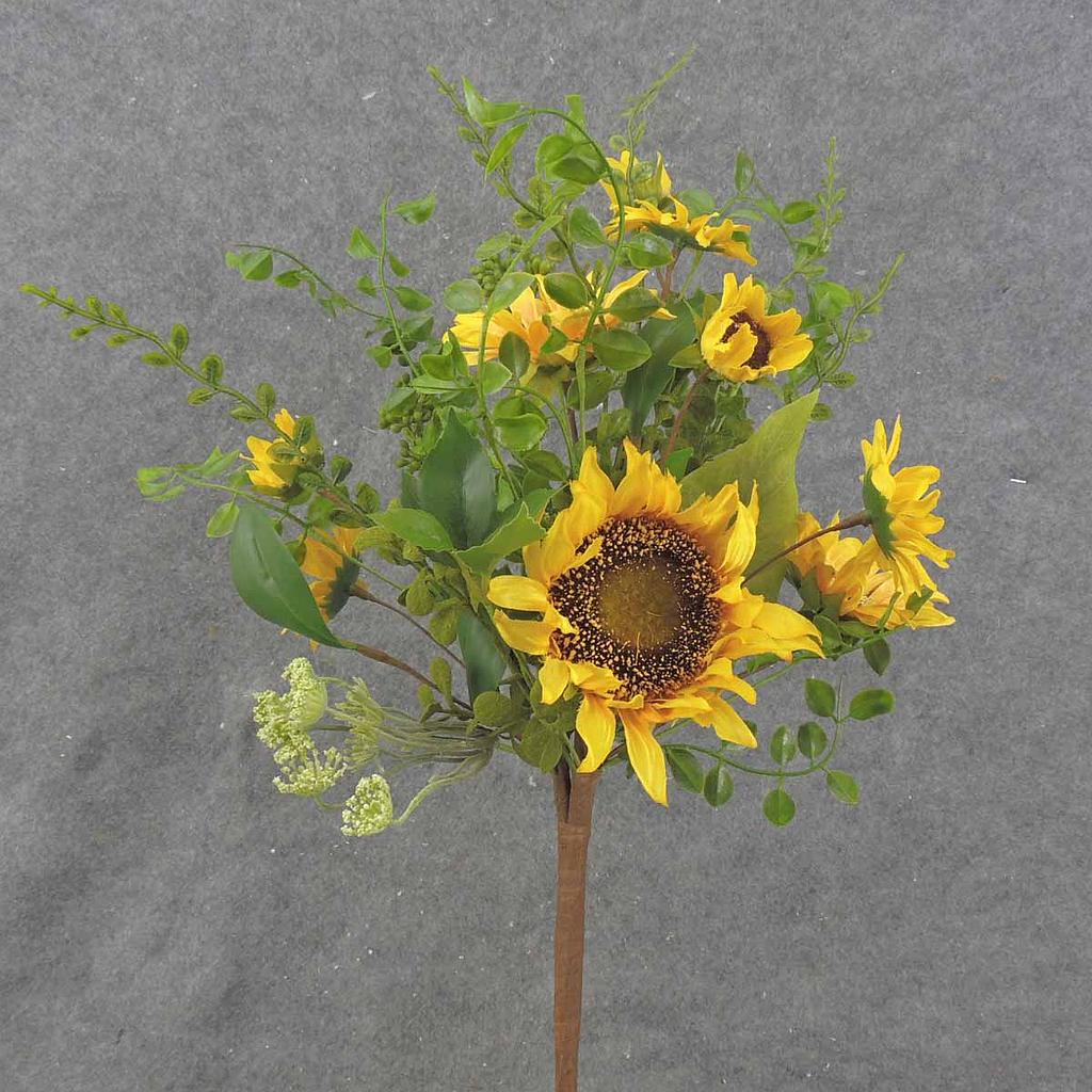 21" SUNFLOWER/QUEEN ANN' S LACE BUSH YELLOW