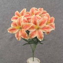 18" TIGER LILY BUSH X9  ORANGE