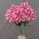18" TIGER LILY BUSH X9  RUBRUM