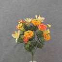 21.5" MARIGOLD/ROSE/ORCHID BUSH X18 ORANGE/YELLOW