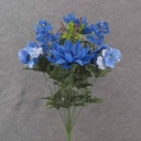 22" DAHLIA/HYDRANGEA/LILAC BUSH X14 W/EUCALYPTUS  BLUE