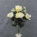 22" PEONY/COSMOS/ALSTROMERIA BUSH X14  CREAM