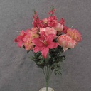 24" PEONY/LILY/HYDRANGEA/DELPHINIUM BUSH X18  BEAUTY/PINK