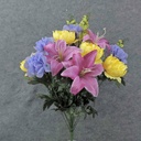 24&quot; PEONY/LILY/HYDRANGEA/DELPHINIUM BUSH X18  YELLOW/PINK/LAVENDER