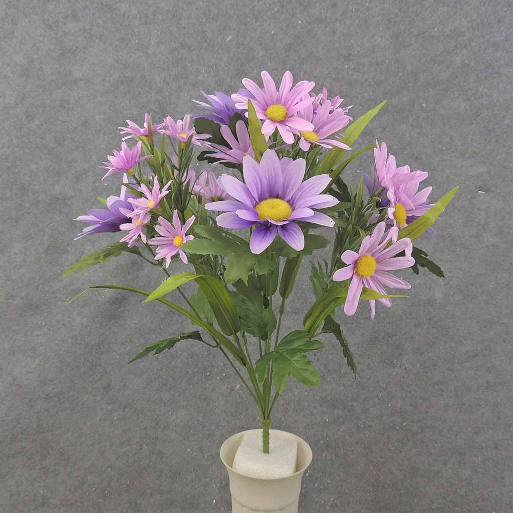 MIXED DAISY BUSH X10 18.5" PURPLE/LAVENDER