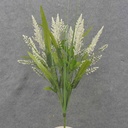 HEATHER/GRASS BUSH X10 21"  CREAM/WHITE