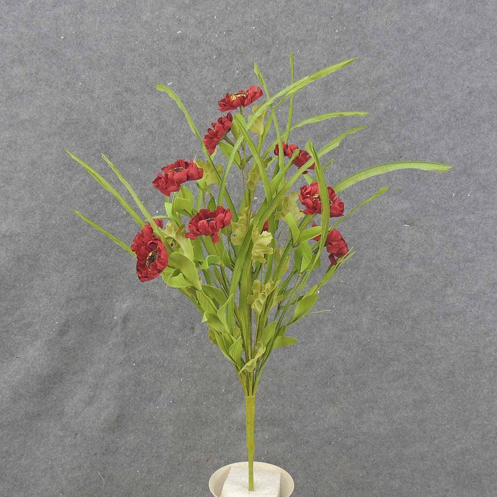 21" POPPY BUSH X11 RED (PAPER)