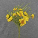21" POPPY BUSH X12 YELLOW (SILK)