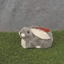 GREY FUZZY BUNNY W/ 4"PLANTER