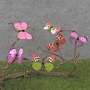 3" BUTTERFLIES PINK/PURPLE ASSORTED PRINTED