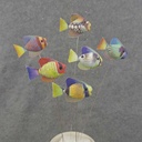 TROPICAL FISH 2.5"x1.75" ON 10" PICK 6-ASST