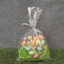1" ASSORTED EGGS IN BAG W/GRASS (24/BAG)
