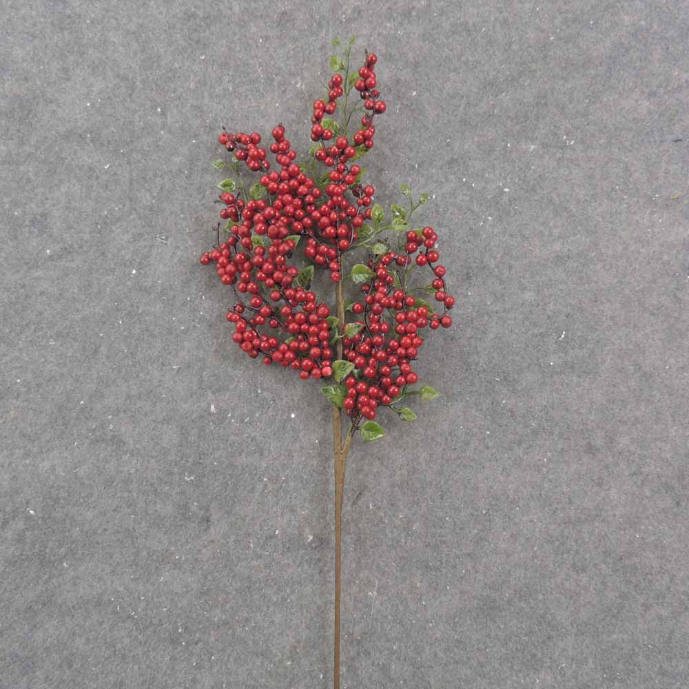 22" BERRY CLUSTER SPRAY W/LEAVES