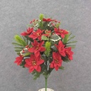 21.5" POINSETTIA & PINE HALF BUSH X18
