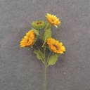 18.5" YELLOW SUNFLOWER SPRAY X4