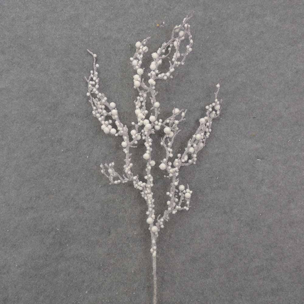 34" TWIG SPRAY W/WHITE BERRIES & SNOW