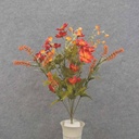 20" RED COSMOS & HEATHER BUSH X10
