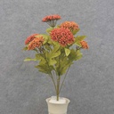 18" RED/ORANGE QUEEN ANNE'S LACE BUSH X9