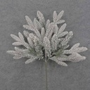 24" FLOCKED WOODLAND PINE SPRAY