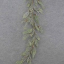 5' FROSTED PINE GARLAND W/CONES