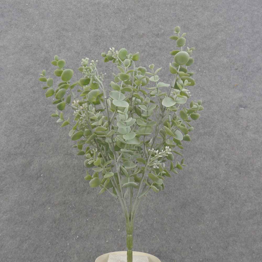 18" SEEDED EUCALYPTUS BUSH X7 DUSTY GREEN