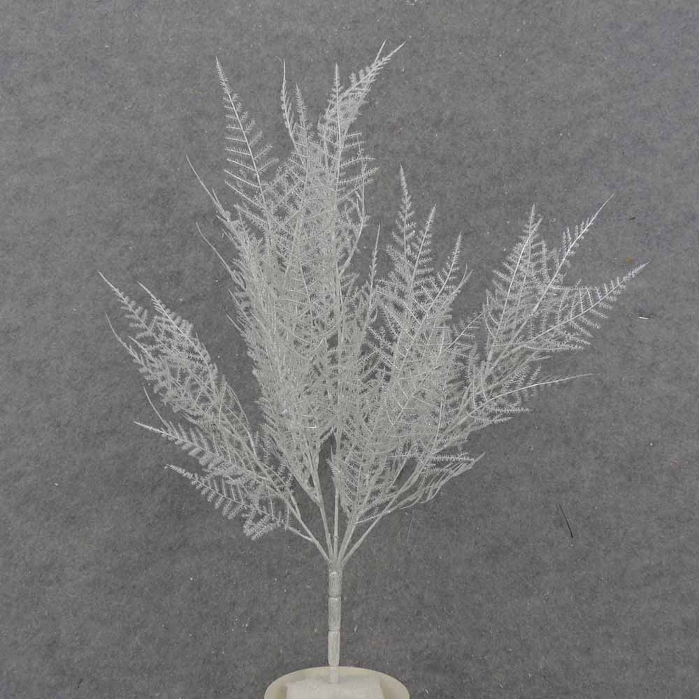 20" SILVER FERN BUSH X7 W/GILLTER
