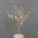 13" METALLIC EUCALYPTUS BUSH X5 CHAMPAGNE