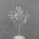 13" METALLIC EUCALYPTUS BUSH X5 SILVER