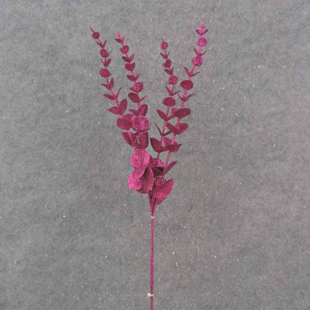 19&quot; PINK GLITTER EUCALYPTUS BUNDLE X4