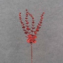 19" RED GLITTER EUCALYPTUS BUNDLE X4