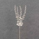 19" WHITE GLITTER EUCALYPTUS BUNDLE X4