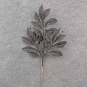 19" BLACK GLITTER LEAF SPRAY X3