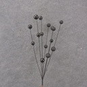 24" BLACK ORNAMENT & GLITTER BALL SPRAY X7