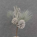 18" MIXED PINE & TIPPED CONE SPRAY