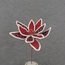 13" BUFFALO PLAID POINSETTIA W/BELLS