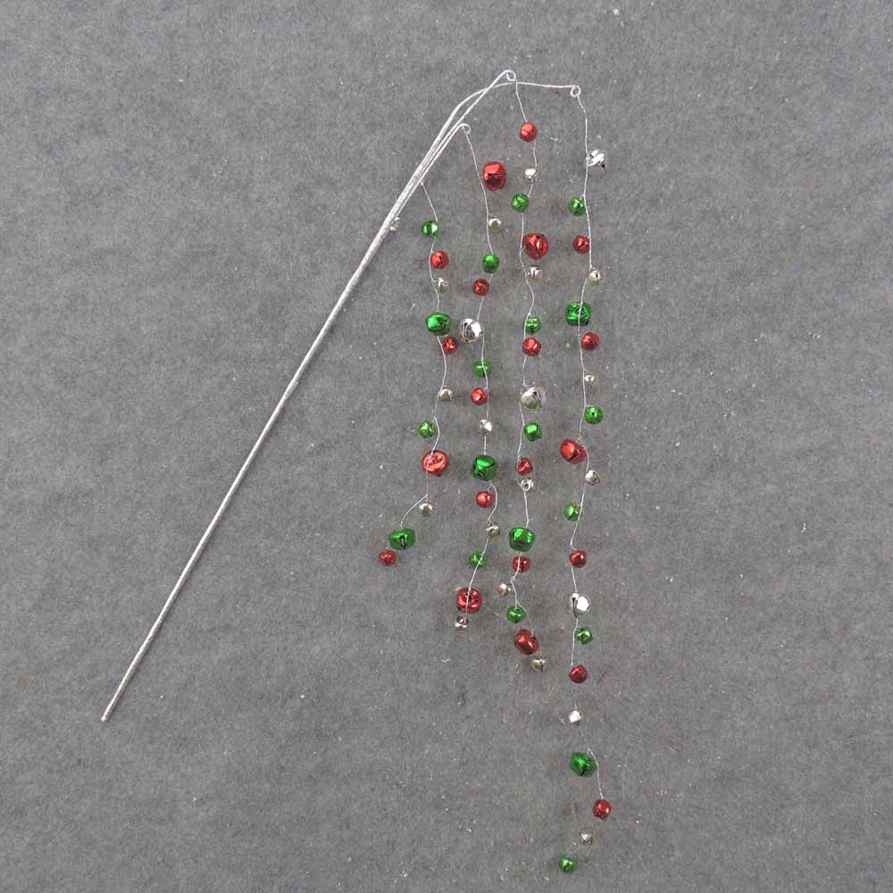 48&quot; HANGING JINGLE BELL SPRAY X4