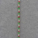 58&quot; JINGLE BELL GARLAND RED/GREEN/SILVER