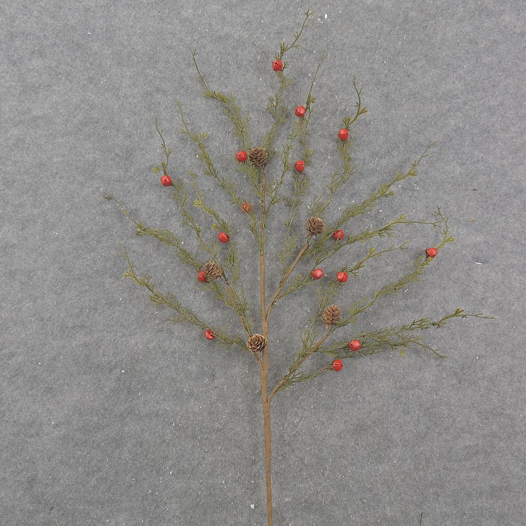 [XA0021] 32" PINE, PINECONE, & JINGLEBELL SPRAY