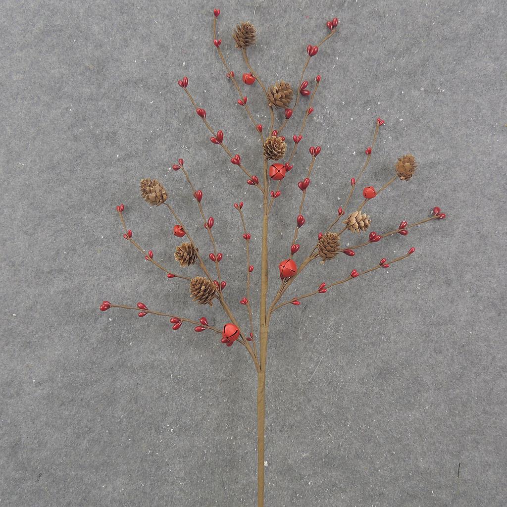 31&quot; PINECONE &amp; PIPBERRY SPRAY RED