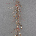 5' PINECONE &amp; PIPBERRY GARLAND RED