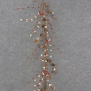 5' PINECONE & PIPBERRY GARLAND RED
