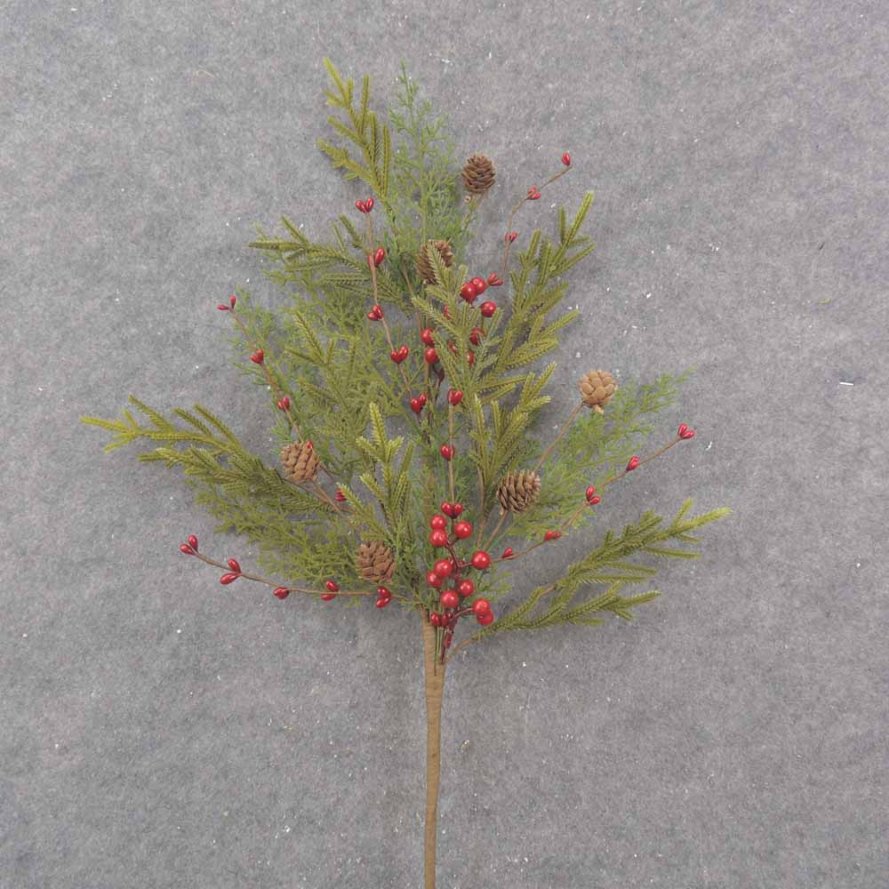 30&quot; MIXED PINE SPRAY W/ CONES &amp; BERRIES