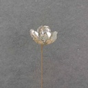 20" METALLIC PLATINUM MAGNOLIA BLOOM PICK