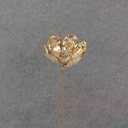 20" METALLIC GOLD MAGNOLIA BLOOM PICK 
