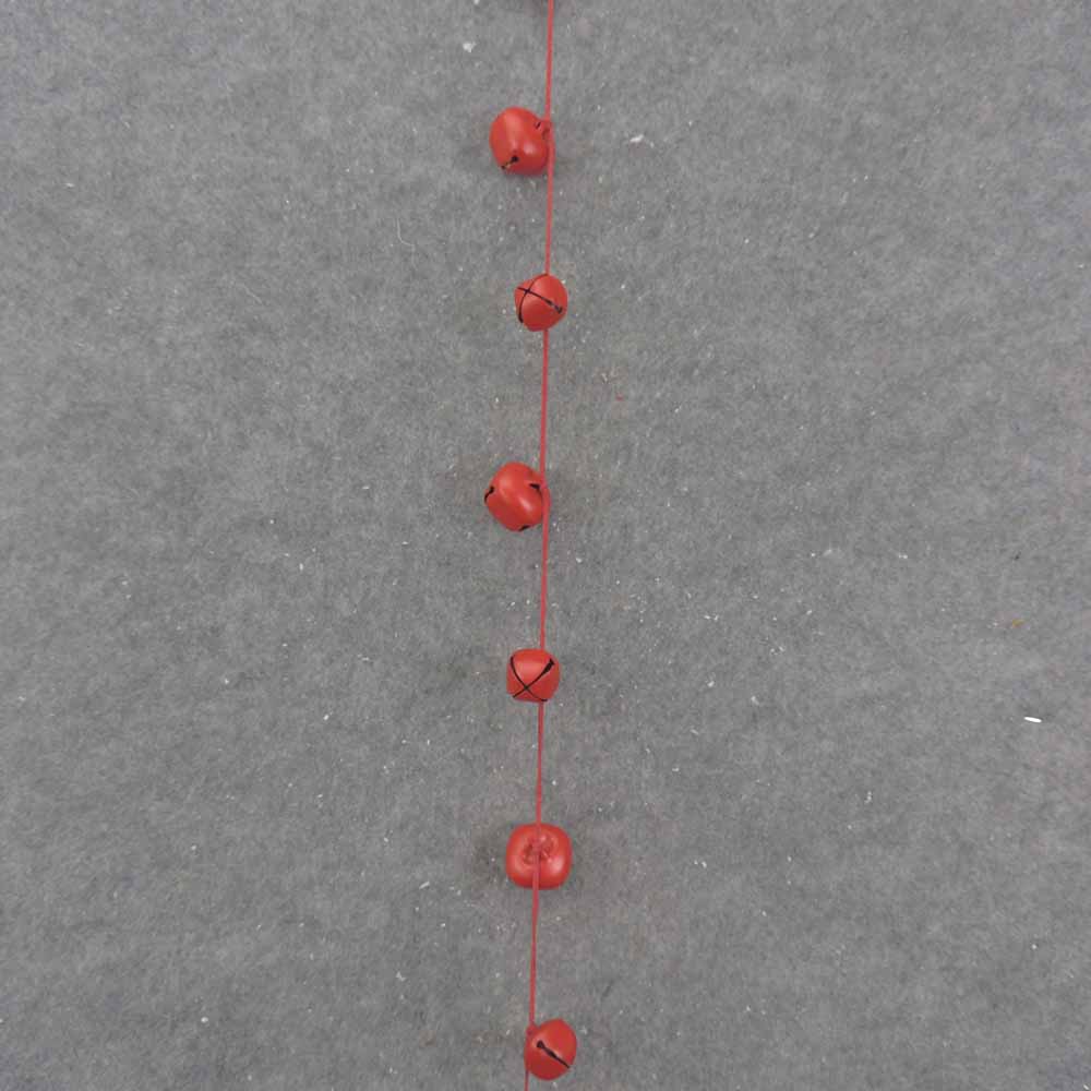 [XA0063] 4' LARGE RED JINGLE BELL GARLAND