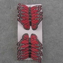 4.75" RED MONARCH BUTTERFLY W/WIRE